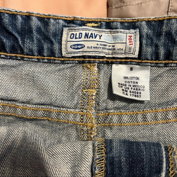 Old Navy Blue Distressed Denim Cargo Mini Skirt Sz 8 - Picture 4 of 5